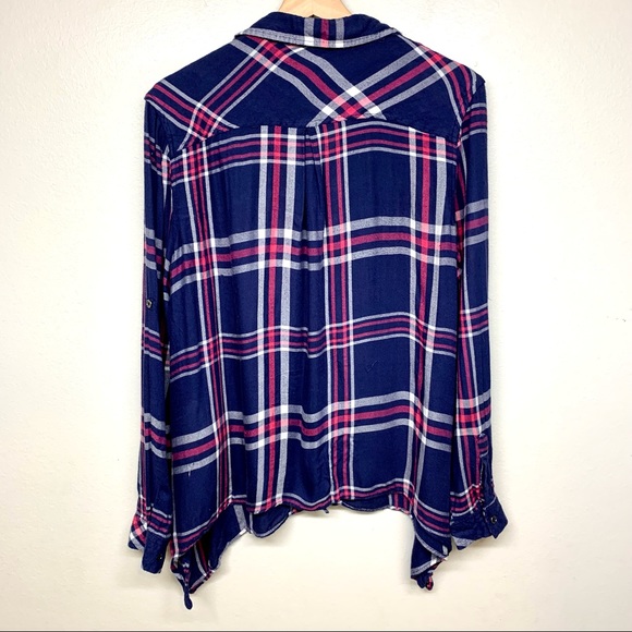 Seven 7 Womens Plaid Button Down Shirt Size S - Picture 2 of 7